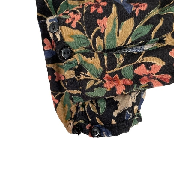 Zara Trafaluc Collection V-Neck Long Sleeve Floral Multicolored Midi Dress  Sz S - Picture 8 of 16